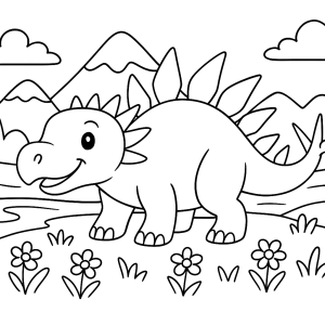 Kolorowanka Dinozaury