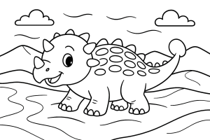 Kolorowanka Dinozaury
