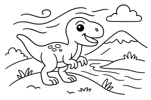 Kolorowanka Dinozaury