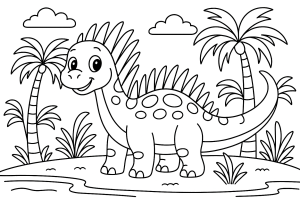 Kolorowanka Dinozaury