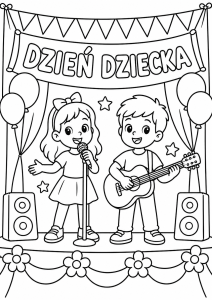 Kolorowanka Dzień Dziecka