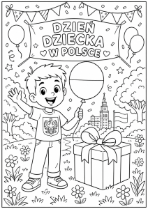 Kolorowanka Dzień Dziecka