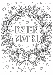 Kolorowanka Dzień Matki