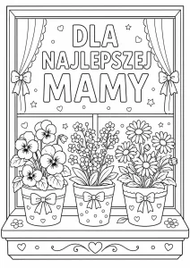 Kolorowanka Dzień Matki