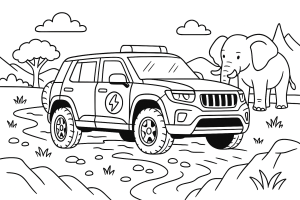 Kolorowanka Jeepy