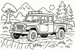 Kolorowanka Jeepy