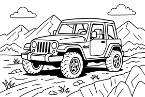 Kolorowanka Jeepy