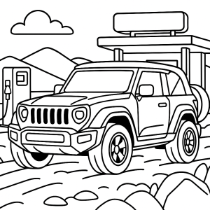 Kolorowanka Jeepy