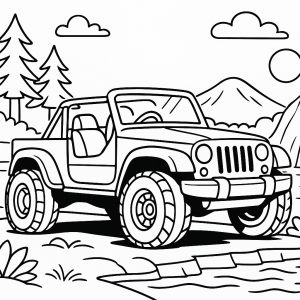 Kolorowanka Jeepy