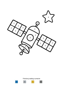 Koloruj po numerach Kosmos