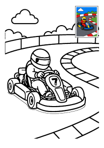 Kolorowanka Gokart