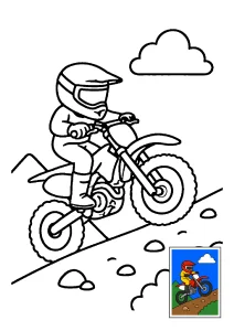 Koloruj według wzoru Motocross