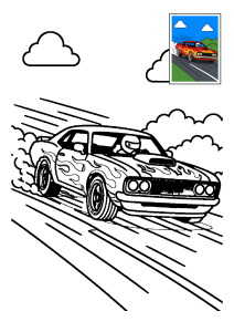 Kolorowanka Muscle Car