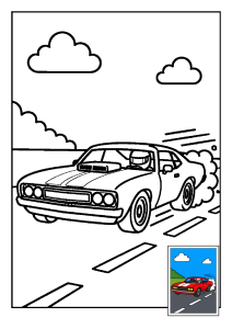 Kolorowanka Muscle Car