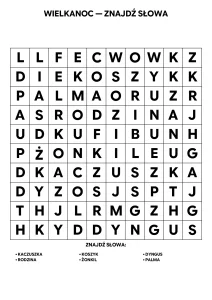 Wykreślanki Wypełnianki literami łatwe