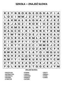 Wykreślanki Wypełnianki literami wysokie